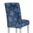 thumbnail image 2 of Xoenoiee Sea Turtle Print Chair Cover Stretch Dining Chairs Cover Washable Removable Kitchen Chair Cover for Home Hotel Restaurant Banquet, 1 Set, 2 of 7