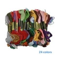 thumbnail image 1 of 100 colored 50 colored 24 colored Embroidery Thread Cotton Cross Needle Line Craft Sewing Floss Kit, 1 of 9