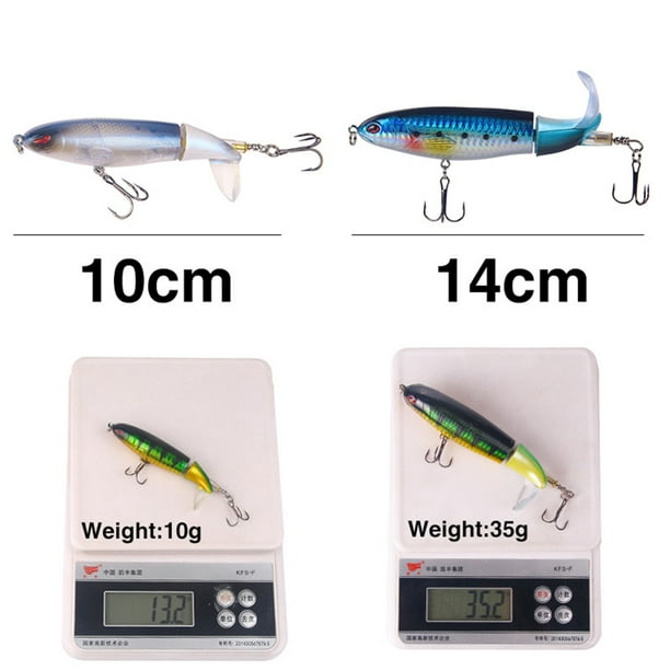 Whopper Popper Fishing Lure Artificial Bait Hard Soft Rotating