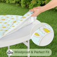 thumbnail image 5 of Light Blue Daisy Flower Pattern Round Fitted Tablecloth with Elastic Edge,Dining Table Cover Waterproof,Outdoor Round Tablecloth for Camping,Dining,Indoor and Outdoor, 5 of 7