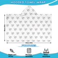 thumbnail image 2 of Winged Unicorn Pattern Hooded Bath Towel，60"x35" for Ages 3 To 12 Kids, Quick Dry Lightweight Soft Microfiber Hood Beach Towel Cover Up for Kids, 2 of 7