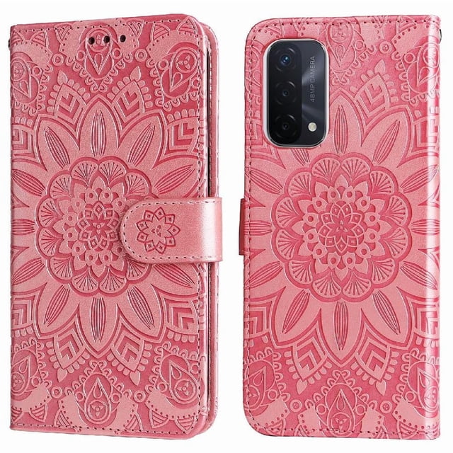 Funda tipo cartera GANGXUN para OnePlus Nord N200 , diseño girasol, cuero PU, soporte, cierre magnético, tarjetero