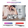 thumbnail image 4 of Grade Drop Impact for Moto One 5G Ace Case Motorola One 5G Ace G 5G Case 360 Metal Rotating Ring Kickstand Holder  Heavy Duty Shockproof Case for One 5G Ace Phone Case (Silver), 4 of 9