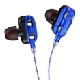 thumbnail image 2 of 6x Nuevo Altavoz único 3,5 Mm en La Oreja Estéreo Auricular Auricular Auriculares Azul 6 piezas, 2 of 7