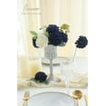 thumbnail image 2 of Artificial Dahlia Flowers 25pcs Real Looking Navy Blue Foam Fake Roses with Stems for DIY Wedding Bouquets Bridal Shower Centerpieces Floral Arrangements Party Tables Home Decoration, 2 of 5