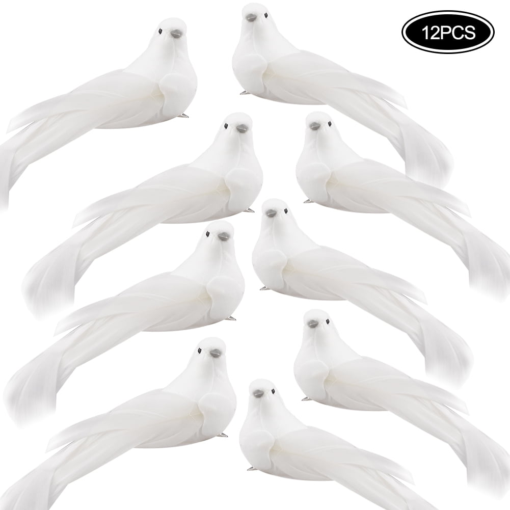 Details about   12pcs Clip on Artificial Bird Foam Feather Christmas Tree Ornament Xmas Decor 