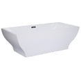 thumbnail image 3 of ALFI brand AB8840 67 inch White Rectangular Acrylic Free Standing Soaking Bathtub, 3 of 7