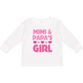 thumbnail image 3 of Inktastic Mimi and Papa Girl Grandchild Valentine Girls Long Sleeve Toddler T-Shirt, 3 of 5