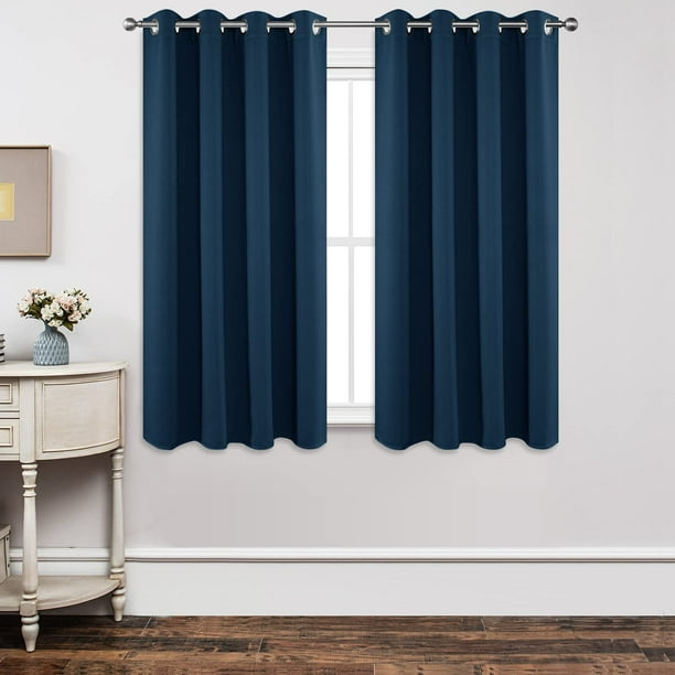 Cortinas Joydeco 160 cm 2 Paneles Térmicas Aislantes Azul Marino