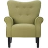 Modern Accent Chair Single Sofa Comfy Fabric Upholstered Arm Chair Living Room Avocado