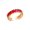 Red, variant on Adjustable Electroplated Geometric Copper Ring with Rainbow Zircon Rhinestones, Simple Style Unisex Ring for Women