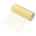 thumbnail image 1 of Cinta de Malla Brillante, Cinta de Nylon Metálica de 6" x 10 Yardas con Olas de Brillo (Beige), 1 of 7
