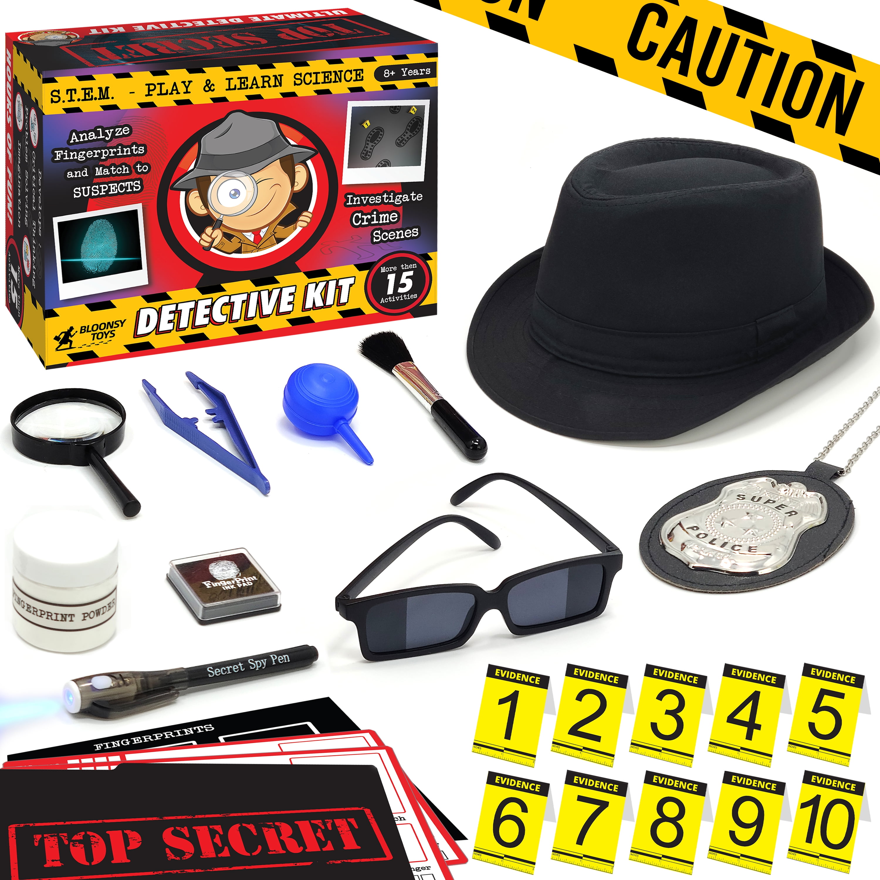 Details about   Detective Fingerprint Kit Science Forensic Educational Kids Birthday Gift 