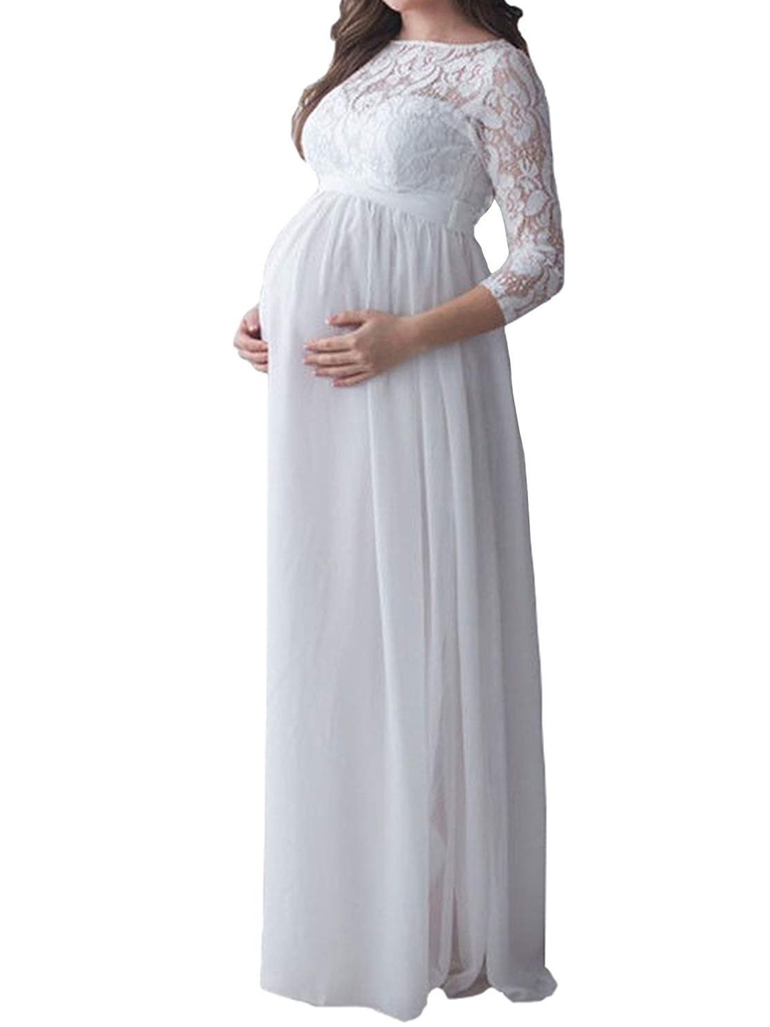 Hirigin - Hirigin Solid Elegant Pregnant Women Lace Sheer Maternity ...