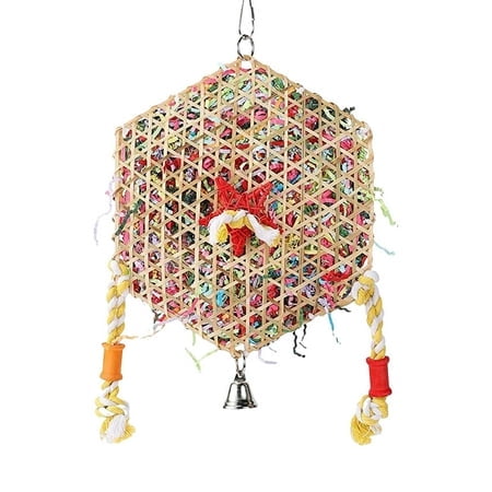 Budgie Toys Hanging Bird Toys Chewing & Shredding Bird Foraging Toy For Small Medium Birds for Parrots Medium Cage Sticks for Birds Parrot on Shoulder Prop Sweet Feet Big compatible with Foraging for