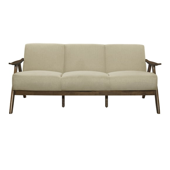Lexicon 1138BR-3 Damala Collection Retro Inspired 3 Seat Sofa Couch, Brown