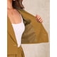 thumbnail image 5 of INSPIRE CHIC Women's 2 Piece Set Business Notched Lapel Crop Jacket Wide Leg Pant Work Suits S Golden Brown, 5 of 6