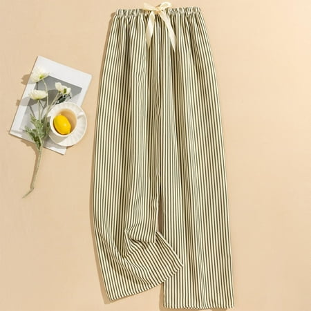 Women's Elastic Waist Leisure Pants Printed Casual Loose Fit Comfortable Pull On