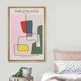 thumbnail image 5 of PixonSign Framed Canvas Print Wall Art Multicolor Mid-Century Picasso Lines Abstract Shapes Illustrations Modern Art Decorative Minimal Relax/Calm for Living Room, Bedroom, Office - 16"x24" NATURAL, 5 of 5
