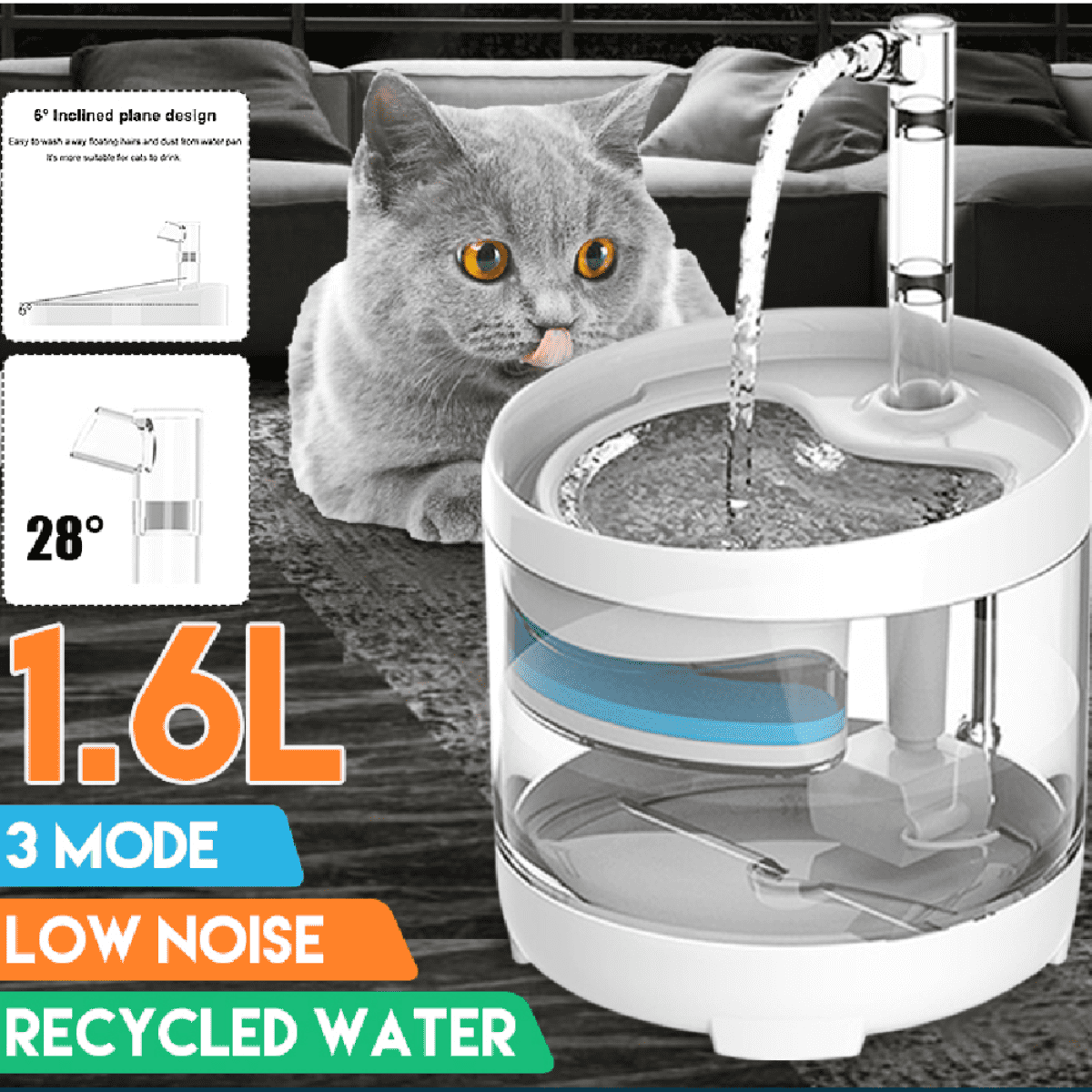 Buy Cat Water Fountain Dog Water Dispenser  Automatic Pet Drinking  Fountain Transparent Upgraded for Cats & Small Dogs, Fresh, Filtered Water  Online at Lowest Price in Ubuy Nepal. 836543294