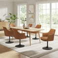 thumbnail image 2 of Lippa Swivel Dining Armchair in Black Tan, 2 of 10