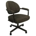 thumbnail image 2 of 4 - Swivel Metal Dining Caster Chair M-70 - Sanora Brown on Coffee Chairs, 2 of 4