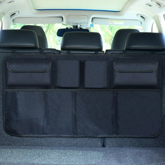 Car Portable Storage Bag Universal Auto Car Mesh Net Pocket Organizer Trunk Rear Back Seat Storage Bag