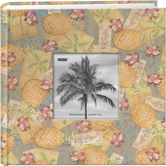 TROPICAL PALM TREES Cloth 2-up photo album by Pioneer - 4x6
