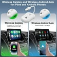 thumbnail image 2 of Kebiory 2-in-1 Wireless CarPlay Adapter & Andoriod Auto Adapter,Plug and Play, Suitable for Wired Carplay and Android Auto Wired to Wireless Adapter,Fit iOS 10+ & Android11 (White), 2 of 7