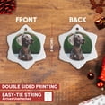 thumbnail image 3 of 3drose, Weimaraner, 3 inch Snowflake Porcelain Ornament, 3 of 7