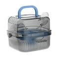 thumbnail image 2 of Pequeños animales hámster con caja de mascotas que transportaba jaula transpirable con mango jaula de hámster portátil para ratones de erizo, 2 of 8