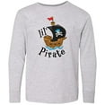 thumbnail image 3 of Inktastic Lil' Pirate Pirate Ship, Blue Bandana Long Sleeve Youth T-Shirt, 3 of 5