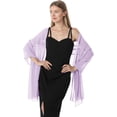 thumbnail image 3 of Chales y envolturas de gasa para vestidos de noche para mujer, elegante bufanda suave para novia, estola de boda, 3 of 3