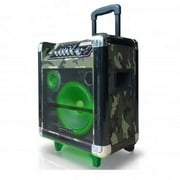8" Portable PA System with Rechargeable Battery & Wireless VHF Handheld Microphone-Camouflage