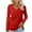Red, variant on Oalirro Going Out Long Sleeve Tops for Women V Neck Shirts Loose Fit Casual Fall Spring Tshirts Soft Cmofy Blouse Solid Basic Tunic Tees