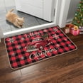 thumbnail image 4 of Red Truck Merry Christmas Tree Welcome Doormat, Winter Christmas Low-Profile Non-Slip Decorative Mat for Indoor Outdoor 17x30 Inch Red Black Buffalo Plaid Door mat, 4 of 6