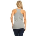 thumbnail image 3 of Women's Basic Solid racerback tank top with scoop neck, 3 of 3