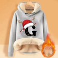thumbnail image 2 of WILLBEST Sudadera con Capucha y Estampado Navideño de Mujer, con Espalda de Lana, Cálida, de Lana, Ideal para El Invierno Modelo 1106 XX-Grande, 2 of 4