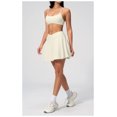 thumbnail image 4 of Women 2 Piece Tennis Skirt Y Back Sports Bra Matchig High Waisted Crossover Skirt Yoga Golf Outfit with Built-in Bra Shorts & Pockets, 4 of 7