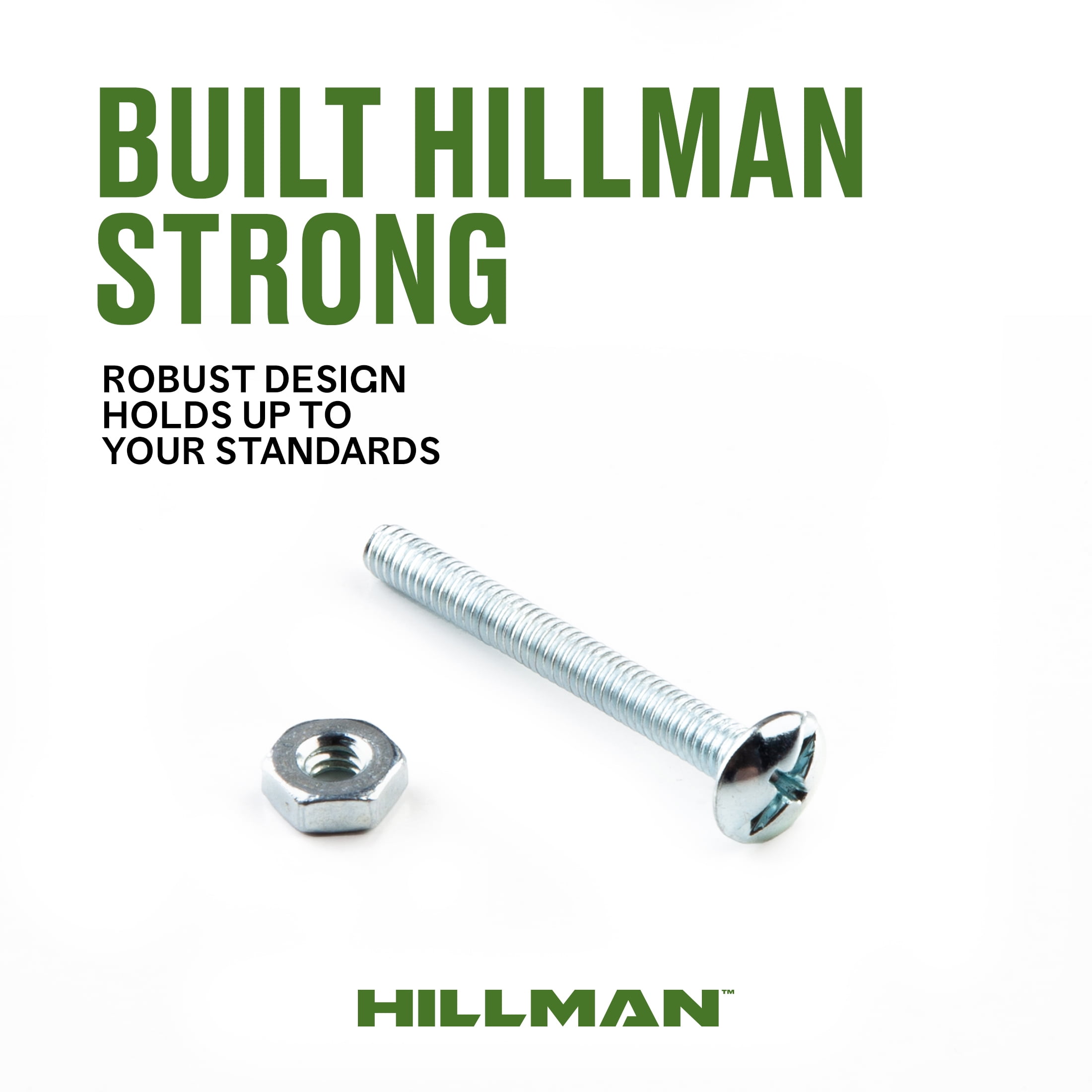 (5 pack) Hillman Machine Screws, 10-24 x 1-1/2", Steel, Zinc, Interior, Phillips, Silver, 7 sets