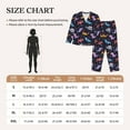 thumbnail image 3 of KLL Cartoon Dinosaur Print Women's Long Sleeve Pajamas with Pants Sleepwear Loungewear 2 Set-X-Large, 3 of 7