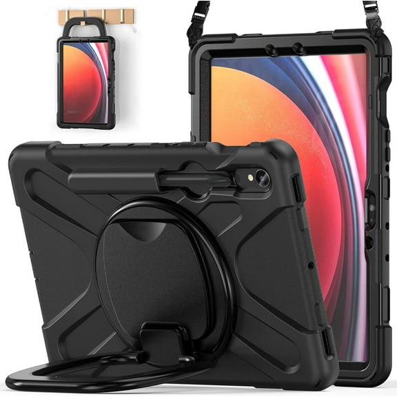 Case for Samsung Galaxy Tab S10 lite/S10 FE/S9 FE/S9/S8/S7 5G 10.9"/11", Heavy Duty Shockproof Protective Tablet Case