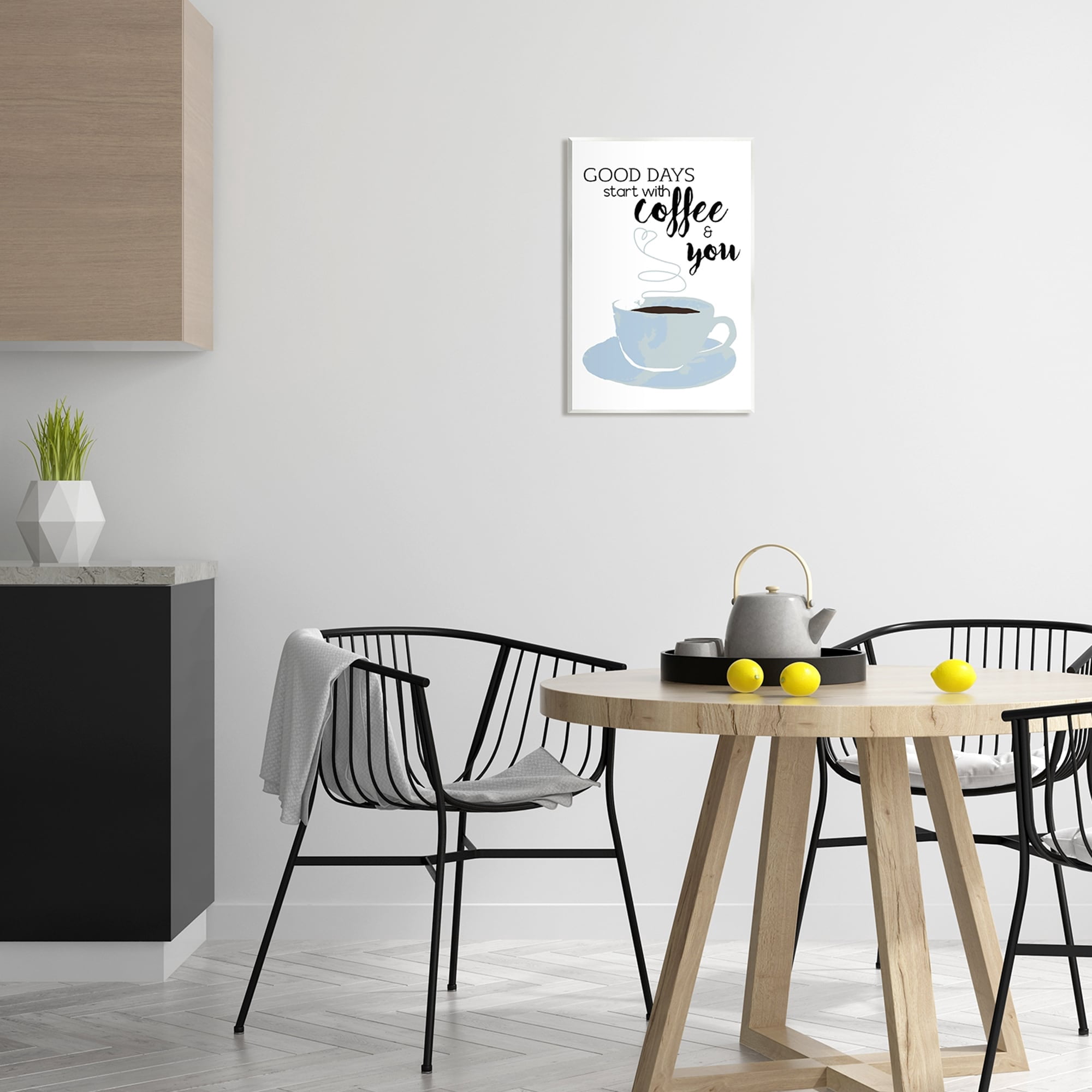 Stupell Industries Good Days Coffee & You Romantic Kitchen Morning Graphic Art Unframed Art Print Wall Art, Design by Daniela Santiago