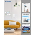 thumbnail image 3 of ELEGRP Smart Dimmer Light Switch, Single Pole/3 Way, 2.4GHz Wi-Fi Dimmer Switch Compatible with Alexa and Google Assistant, Needs Neutral Wire, No Hub Required, UL and FCC Listed, White 1 PC, 3 of 6