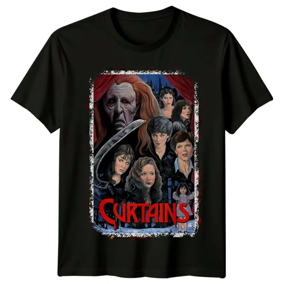 RARE Curtains (1983) Movie Poster Inspired T-Shirt Retro 80s Tee Unisex