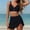 *Black, variant on ClodeEU Women's Drawstring Skirted Bikini Set ,Fashion Sexy Two Piece Swimsuit Orange,Womens Plus XXL