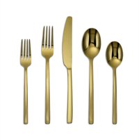 Cambridge Silversmiths Beacon Gold Mirror 20-Piece Flatware Set