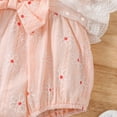 thumbnail image 6 of Fesfesfes Newborn Girl Outfits Round Neck Sleeveless Lace Patchwork Rompers Sweet Footless Rompers ,Size 3 Months-12 Months, 6 of 8