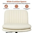 thumbnail image 5 of HOFFREE Indoor Mid Back Height Adjustment and 360 Degree Swivel Office Desk Chair, Cream, 5 of 12