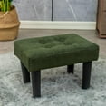 thumbnail image 2 of Ottoman Foot Rest, PVC Small Ottoman Foot Stool with Legs Modern Footstool Ottomans for Living Room Entryway Office, Black, 2 of 8